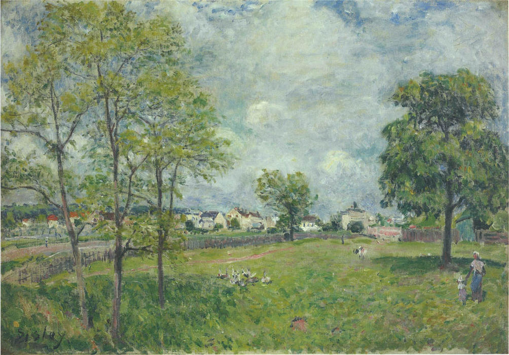 View Of The Village — Alfred Sisley