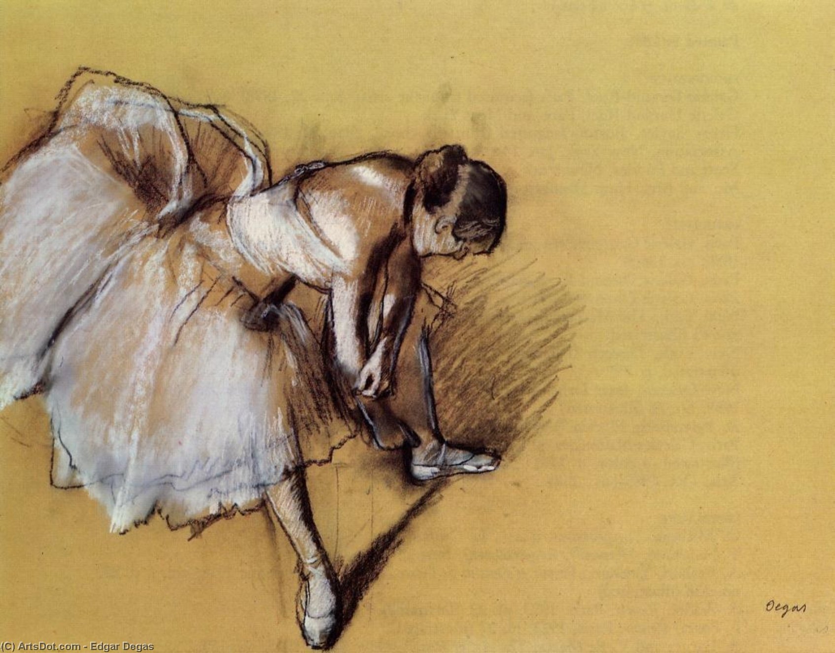 Dancer Adjusting Her Slipper — Хилари Жермен Едгар Дегас