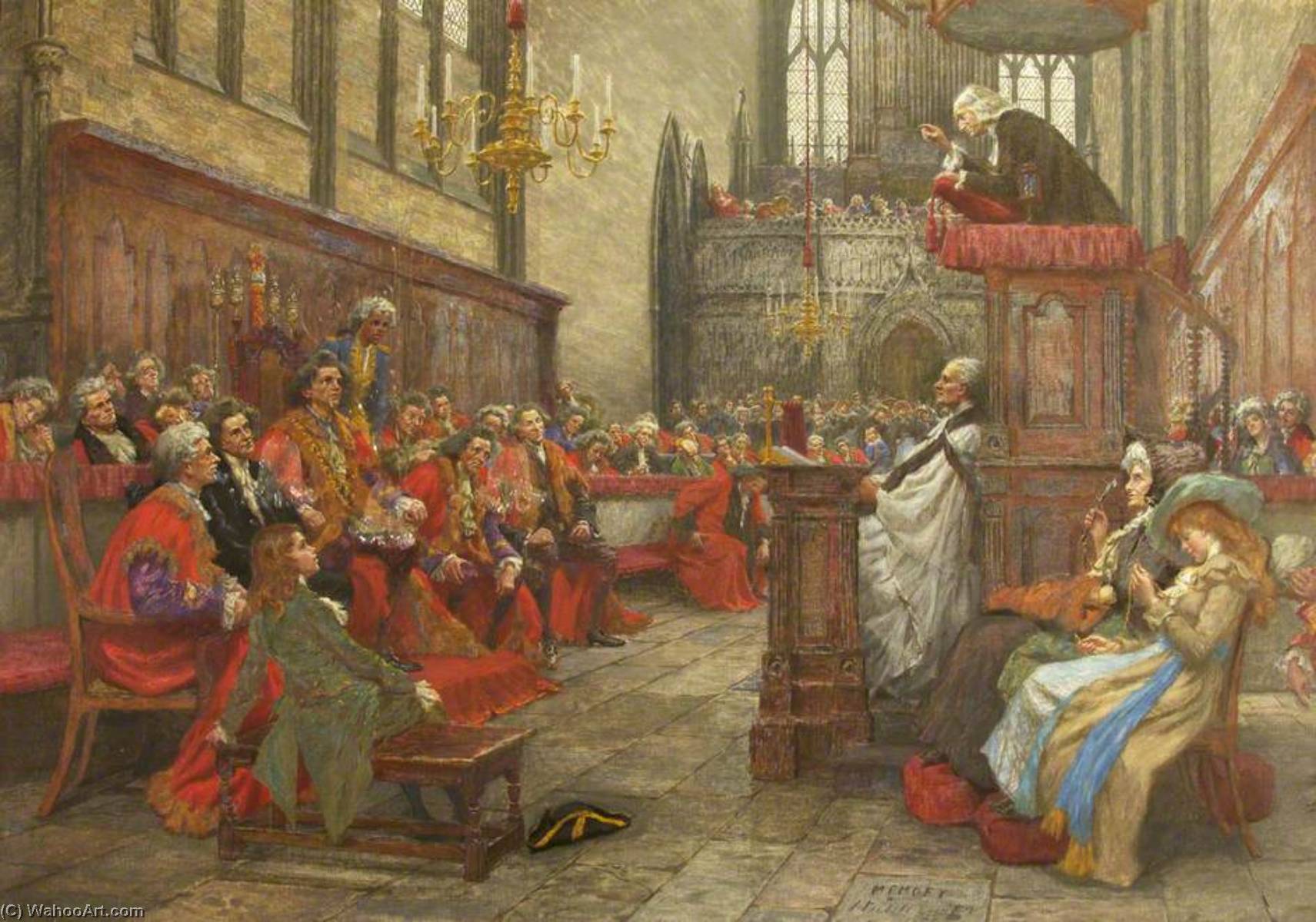 John Wesley Preaching Before The Mayor And Corporation Of Bristol, 1788 — William Holt Yates Titcomb