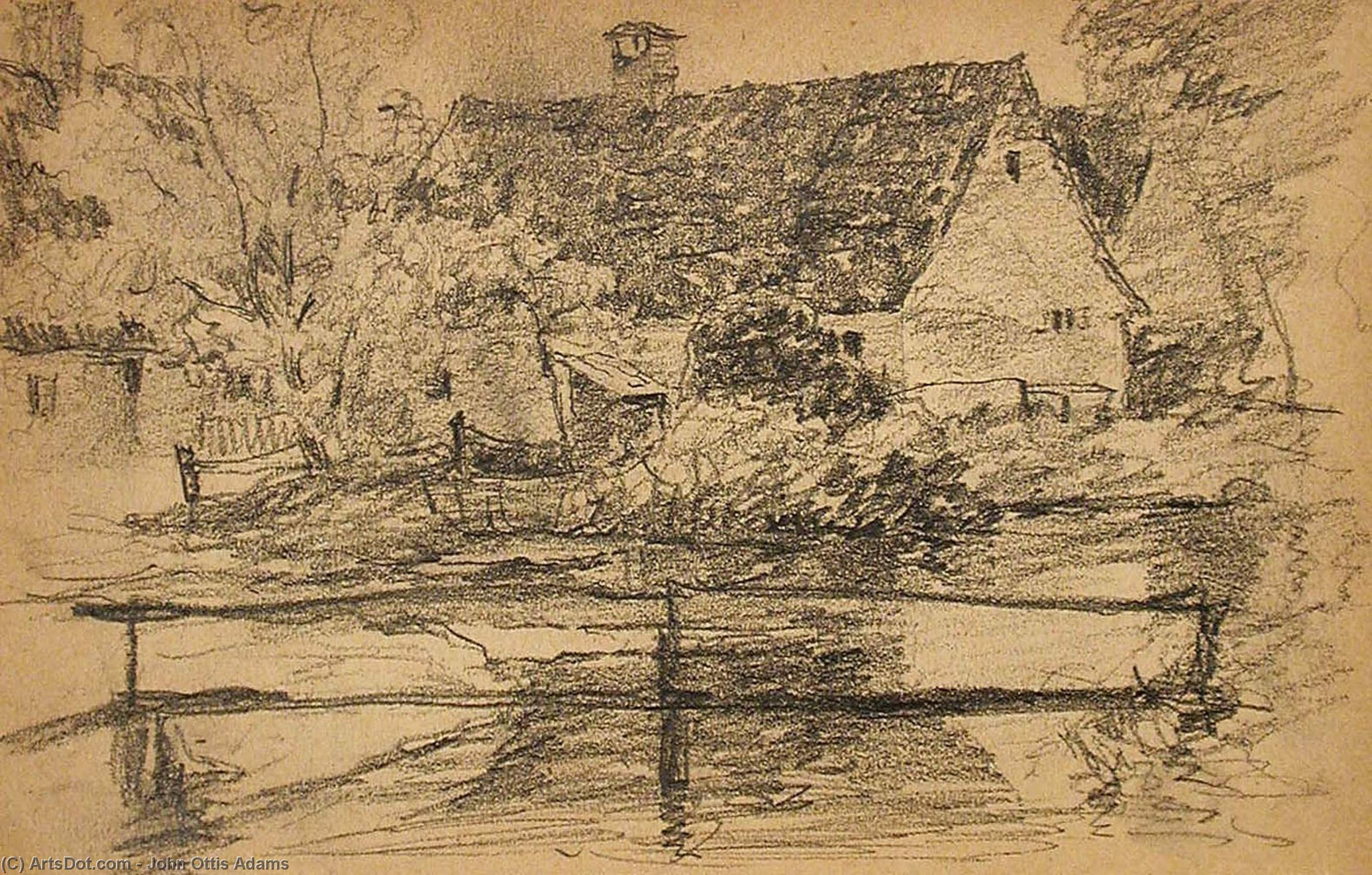 Footbridge And House 2 — John Ottis Adams