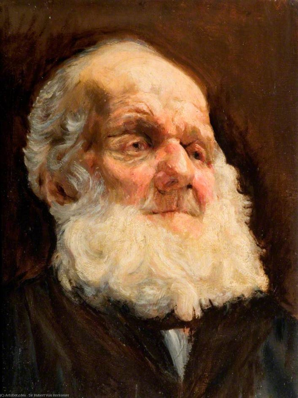 Head Of An Old Man — Sir Hubert Von Herkomer