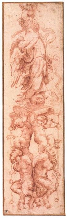 Study For A Decoration Of Grotesques — Antonio Allegri Da Correggio