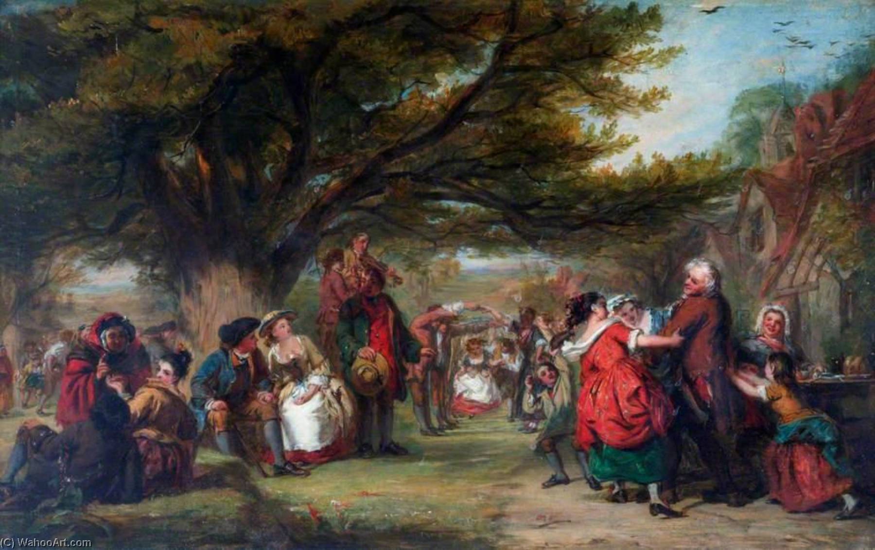 An English Merry Making, A Hundred Years Ago — William Powell Frith