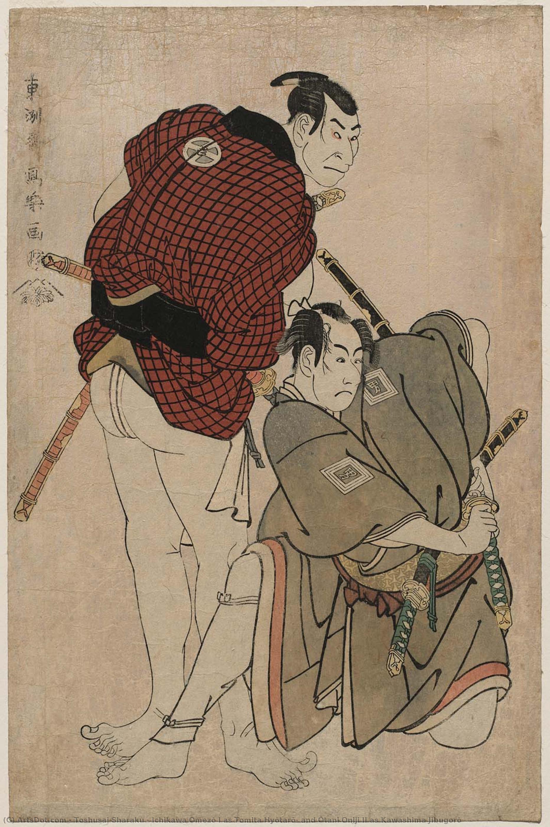 Ichikawa Omezō I As Tomita Hyōtarō, And Ōtani Oniji Ii As Kawashima Jibugorō — Toshusai Sharaku
