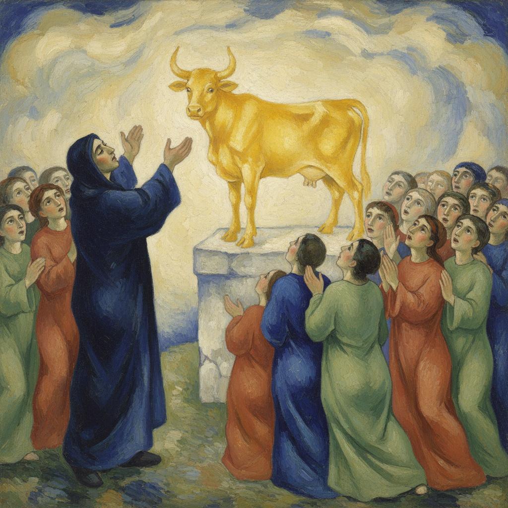 The Gilded Devotion: A Vision In Ochre And Azure — Marc Duvallier