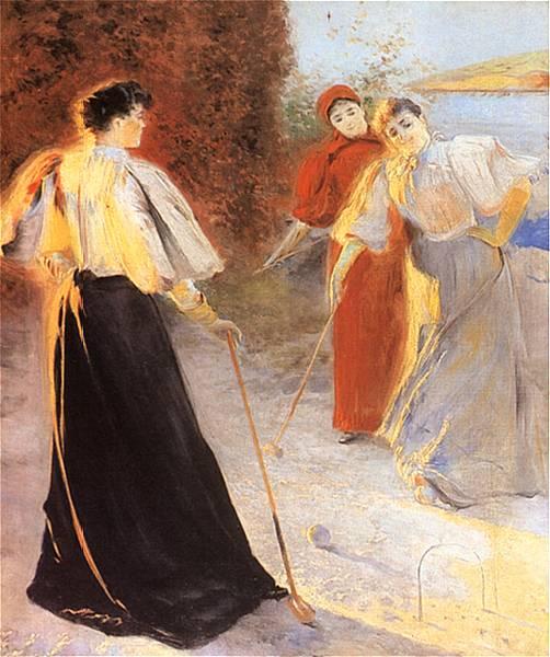 A Game Of Croquet — Leon Jan Wyczolkowski