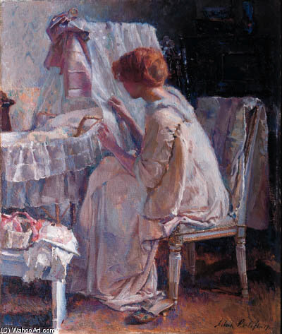 Het Kindje Slaapt -the Baby's Asleep — Otto Willem Albertus (albert) Roelofs
