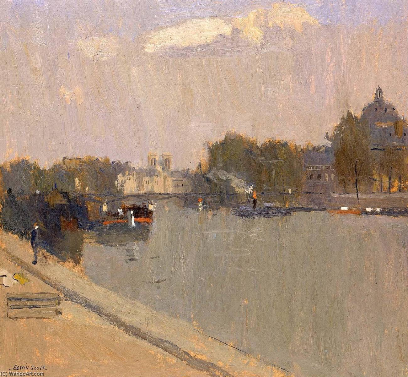 The Seine At Paris (l'institute) — Frank Edwin Scott