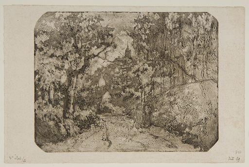 Path In The Woods At Pontoise — Camille Pissarro