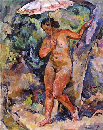 Girl Under The Umbrella — Петр Кончаловский