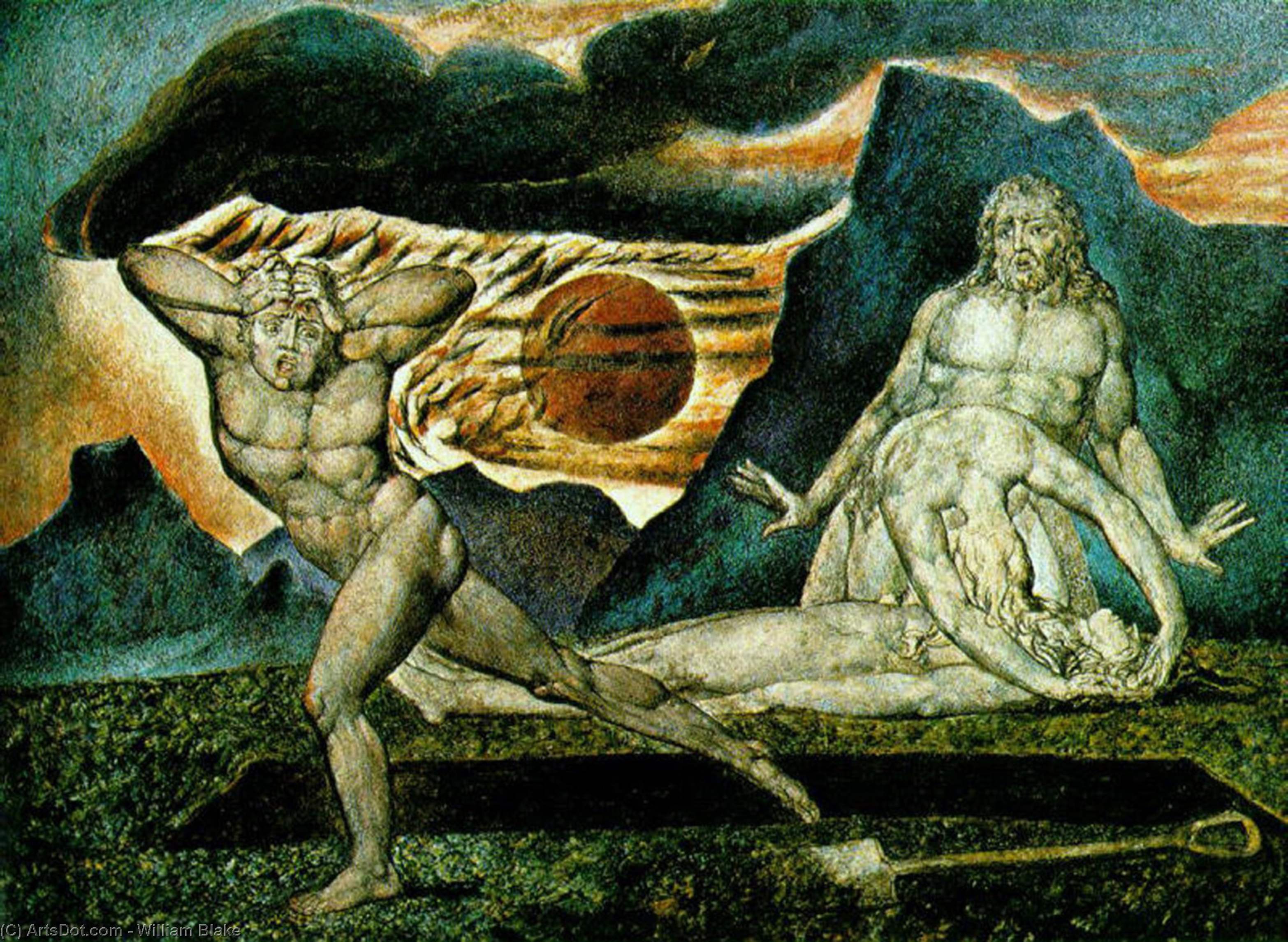 Die Leiche Von Abel Gefunden Von Adam Und Eva — William Blake