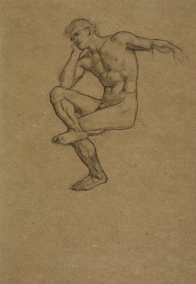 Seated Nude Figure Of A Man — Sir Edward John Poynter