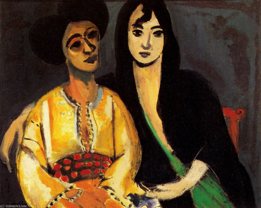Aïcha Et Laurette Huile Sur Toile Collection Particulière — Henri Matisse
