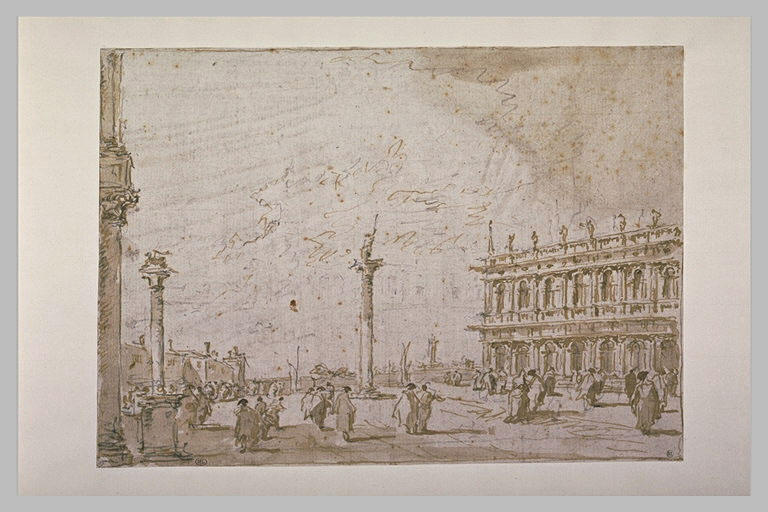View Of The Piazzetta, From The Steps Of The San Marco Basilica — Francesco Lazzaro Guardi