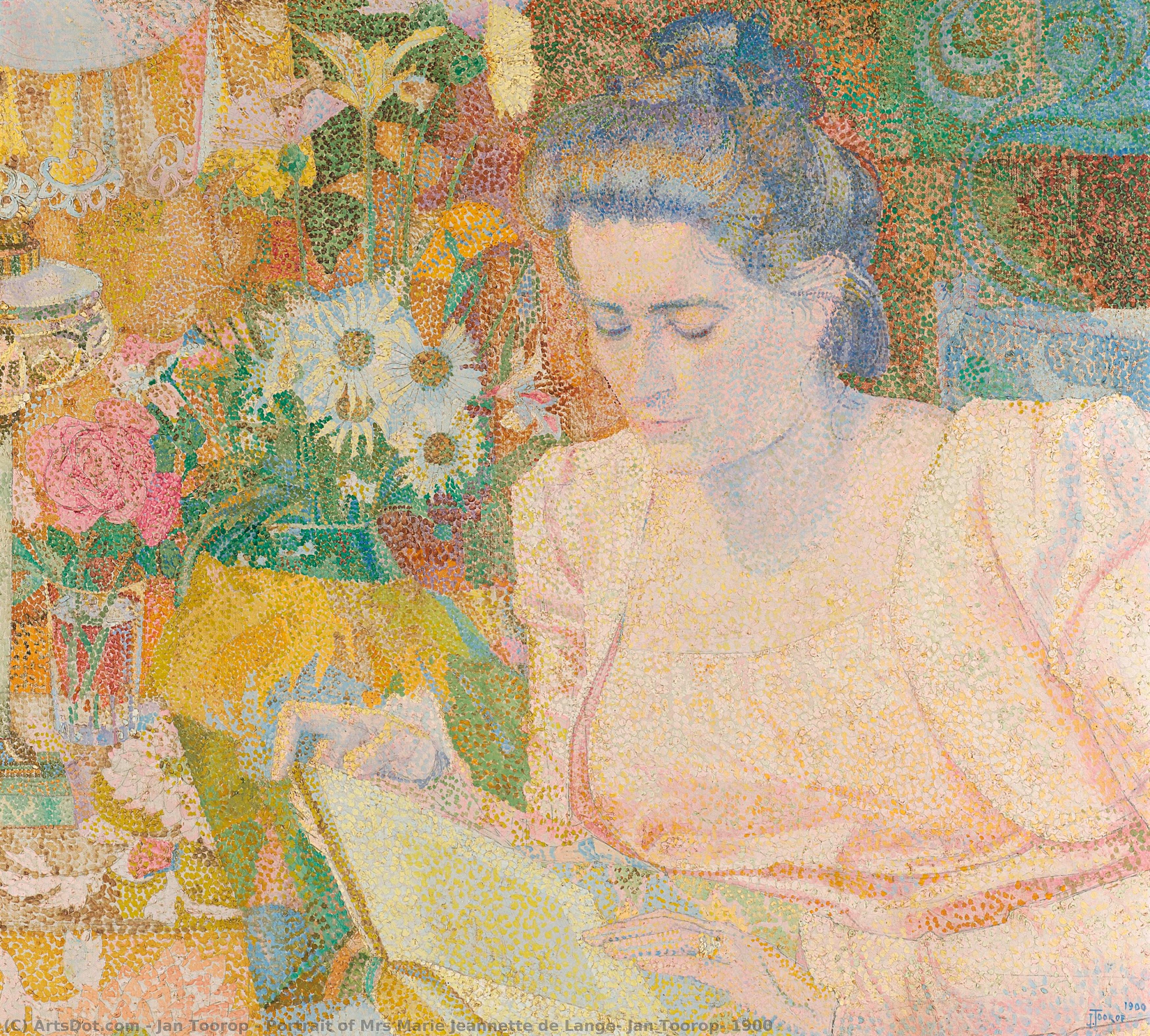 Portrait Of Mrs Marie Jeannette De Lange, Jan Toorop, 1900 — Jan Toorop