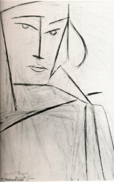 Greta Prozor Crayon Sobre Papel Colección Particular — Henri Matisse