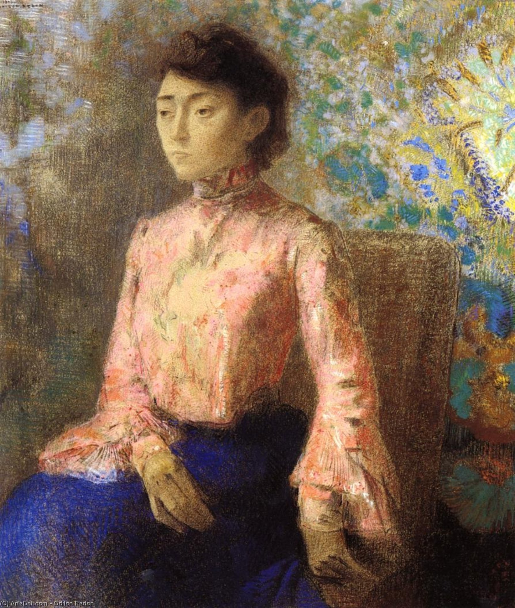 Portrait Of Jeanne Chaine — Odilon Redon