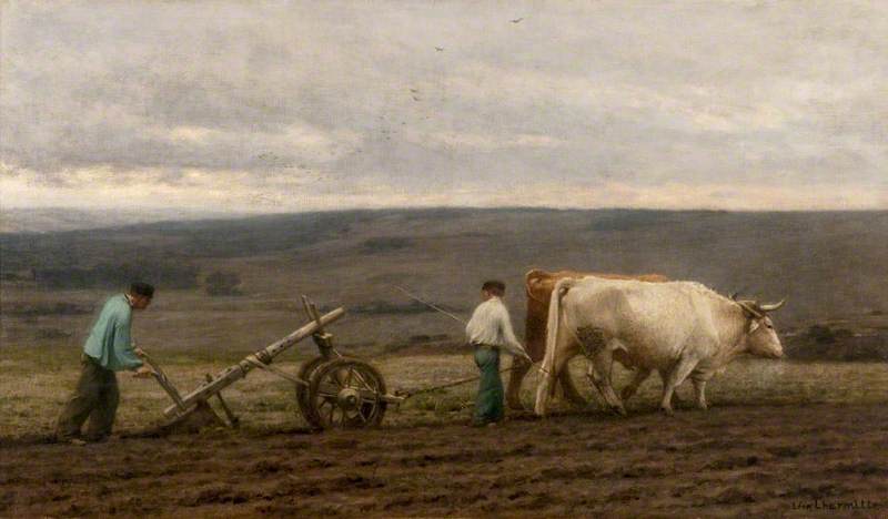Ploughing With Oxen — Léon Augustin L'hermitte