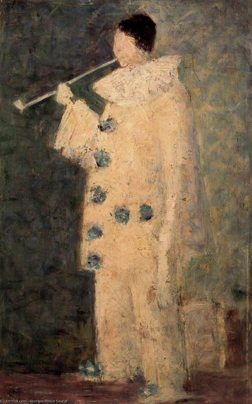 Pierrot With A White Pipe — Georges Seurat