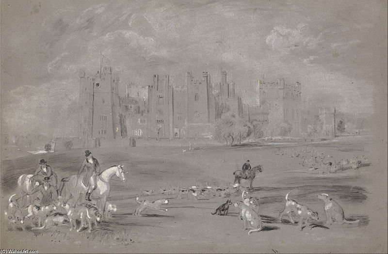 A Meet In The Grounds Of Raby Castle — Peter De Wint