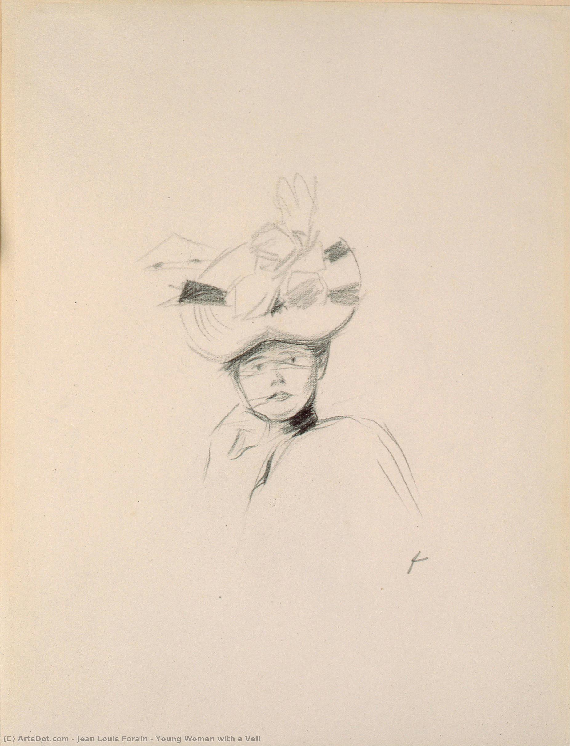 Young Woman With A Veil — Jean Louis Forain
