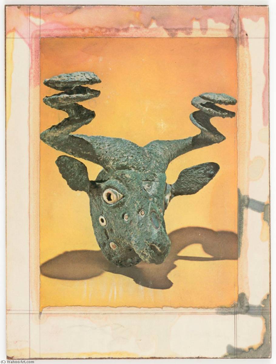 Untitled (eroded Bronze Bull's Head) — Joseph Cornell