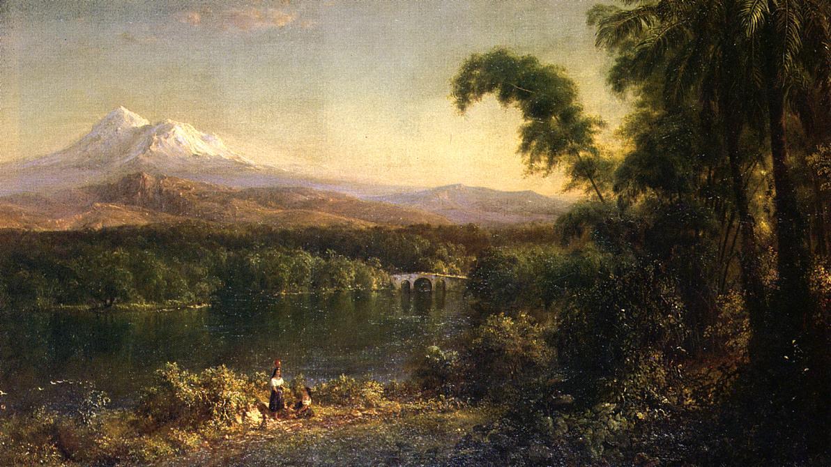 Figures In An Ecuadorian Landscape — Фредерик Едвин Чурч