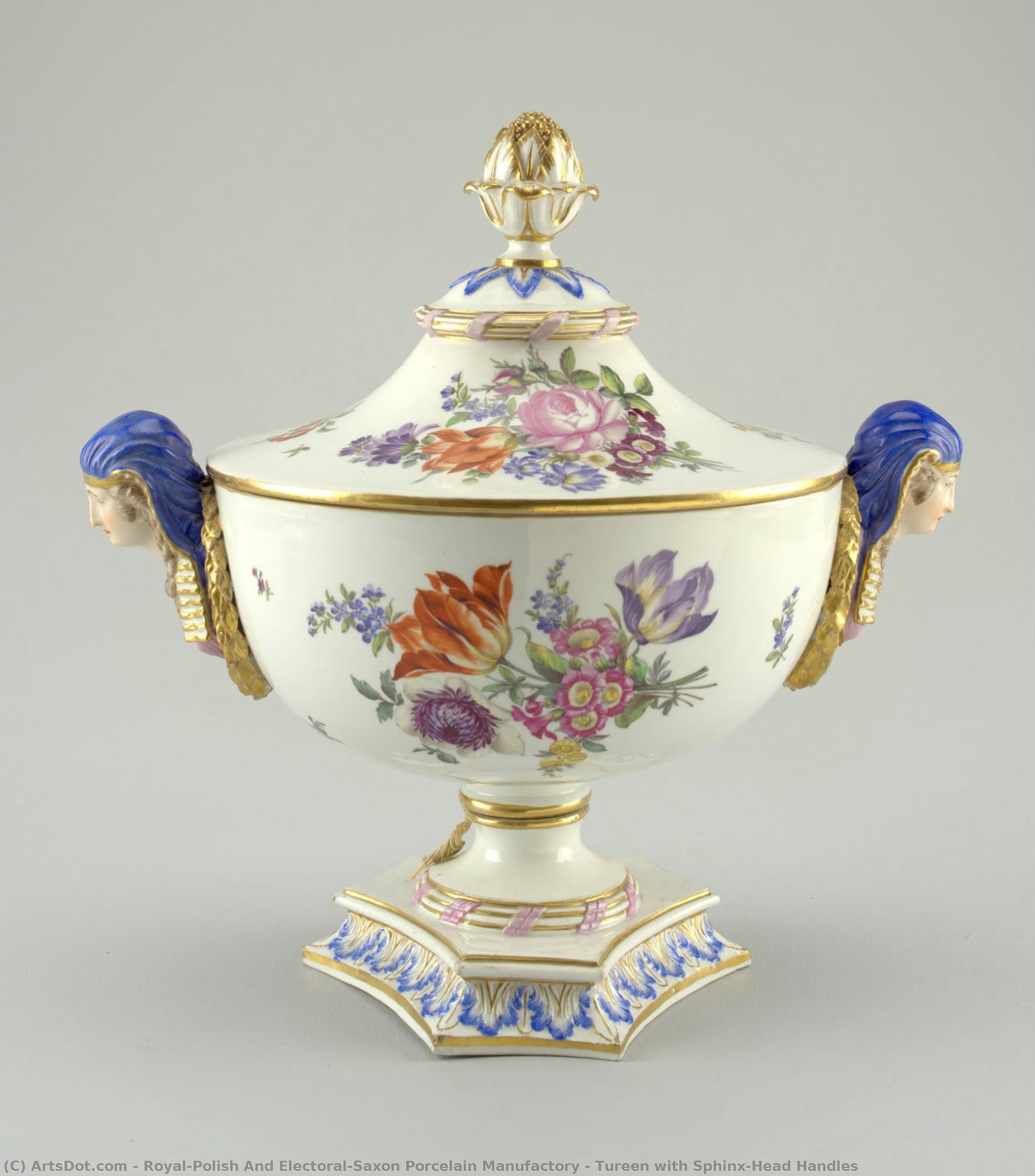 Tureen With Sphinx-head Handles — Royal-polish And Electoral-saxon Porcelain Manufactory