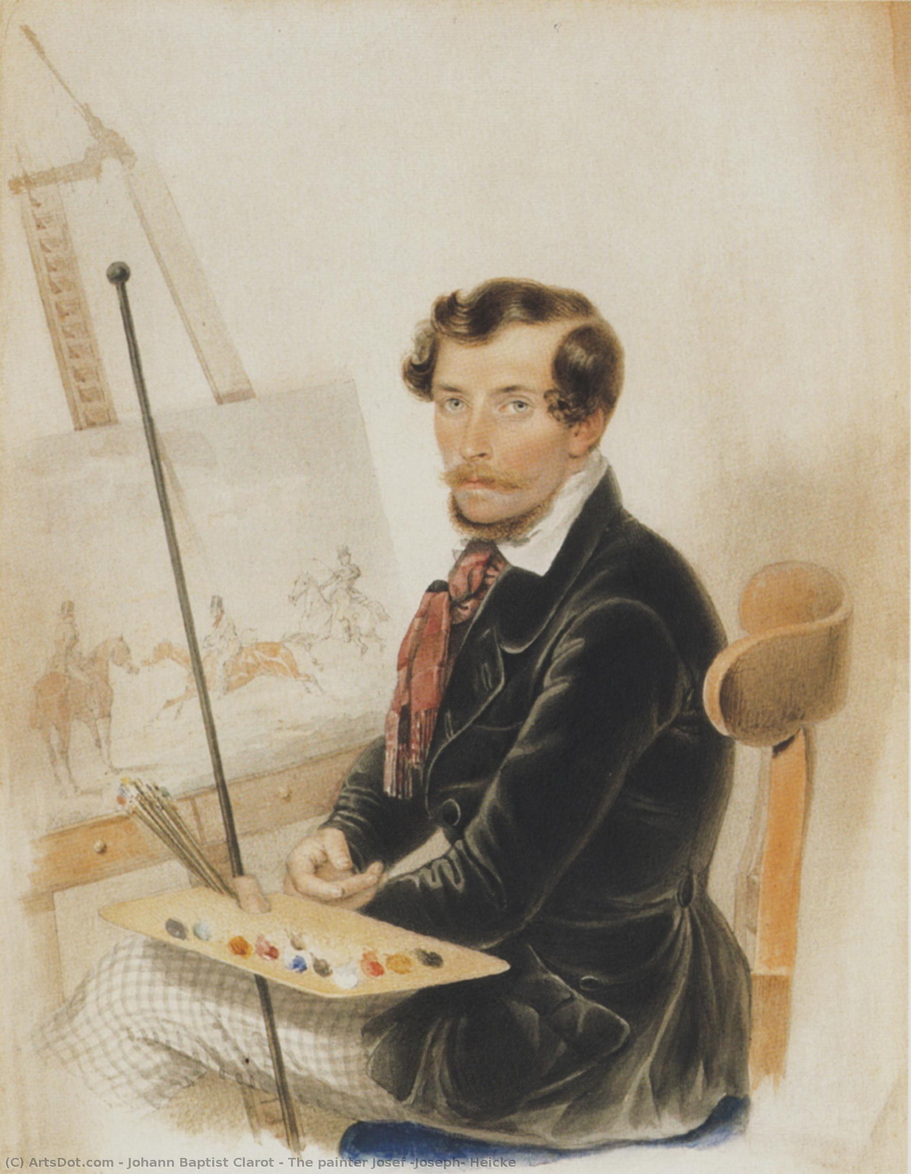 The Painter Josef (joseph) Heicke — Johann Baptist Clarot