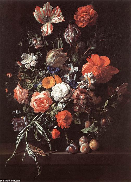 Still-life With Bouquet Of Flowers And Plums — Rejhel Rajš