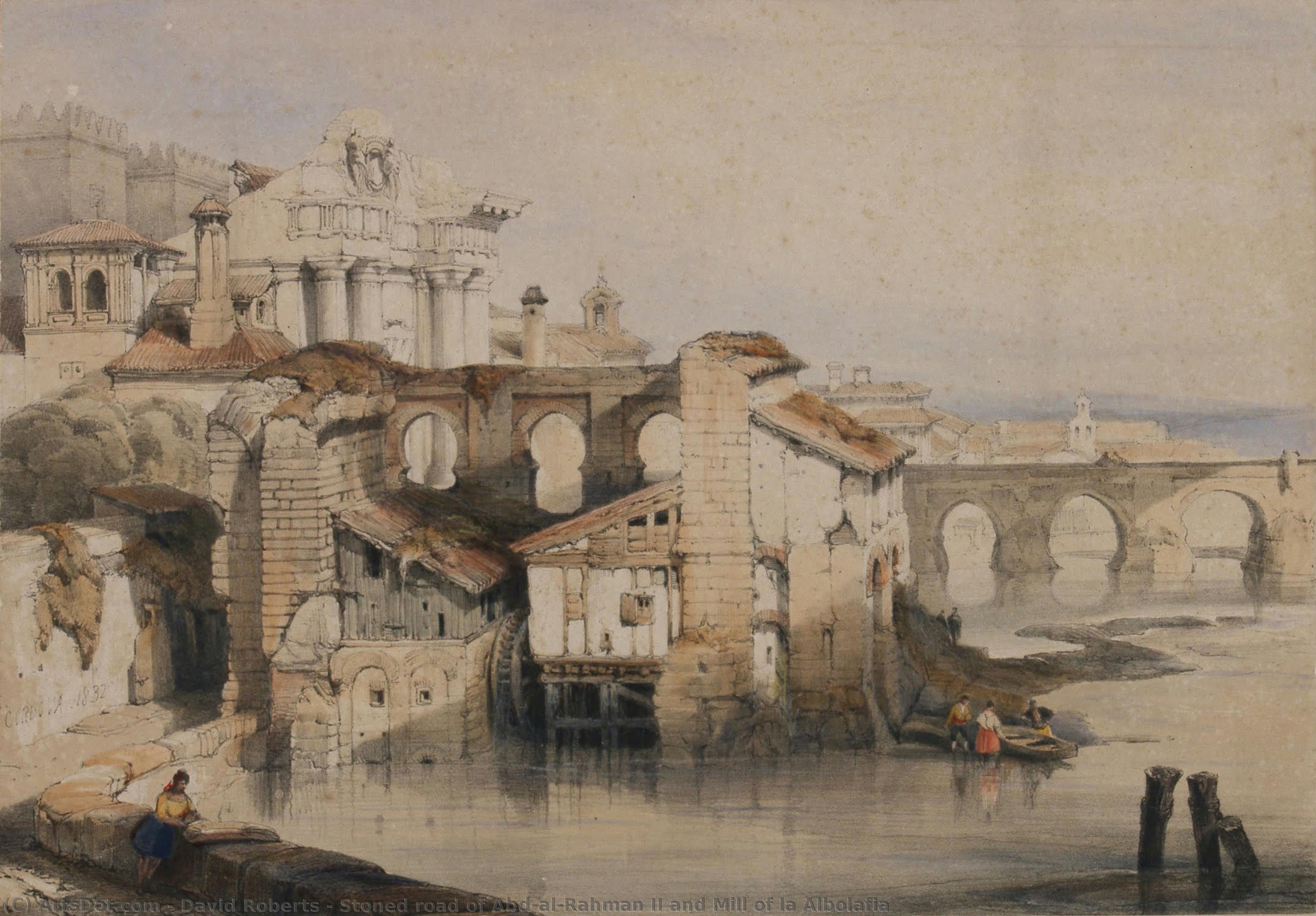 El Molino De La Albolafia Y El Puente Romano — David Roberts