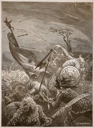 Death Of Harold At The Battle Of Hastings — Edward Frederick Brewtnall