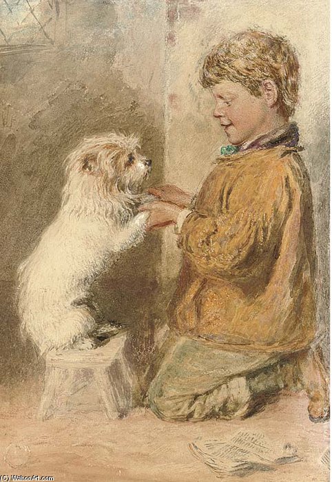 A Study Of A Boy With A Dog — Уильям Генри Хант