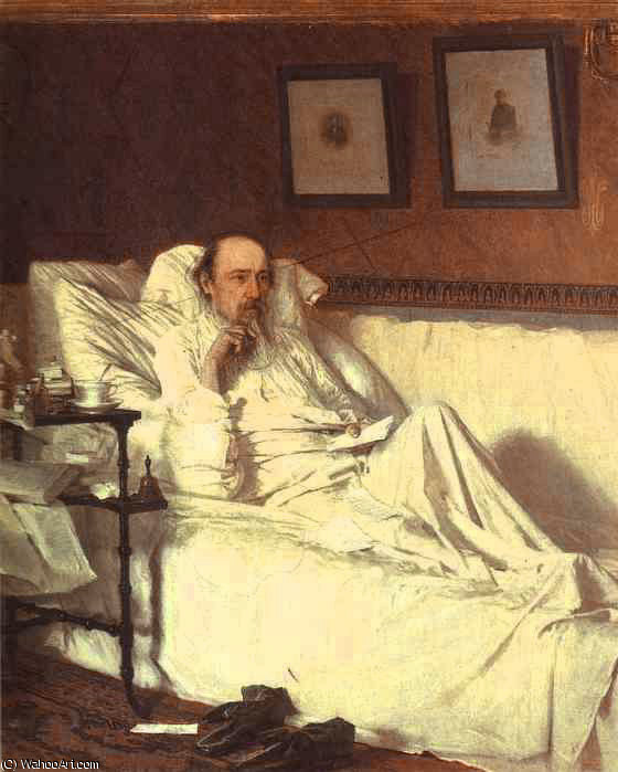 Nikolay Nekrasov In The Period Of Last Songs — Ivan Nikolaevich Kramskoy