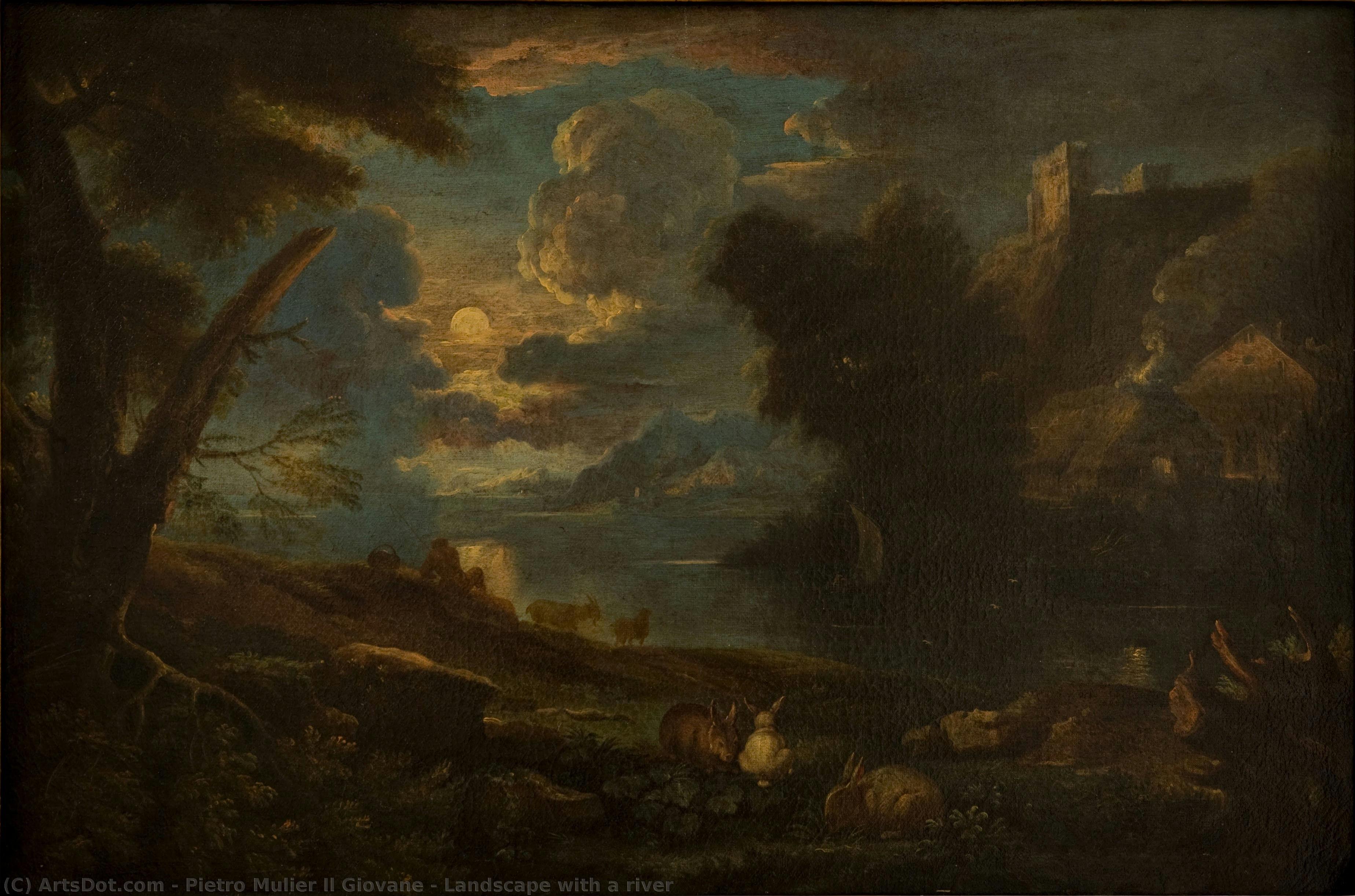 Landscape With A River — Pietro Mulier Il Giovane