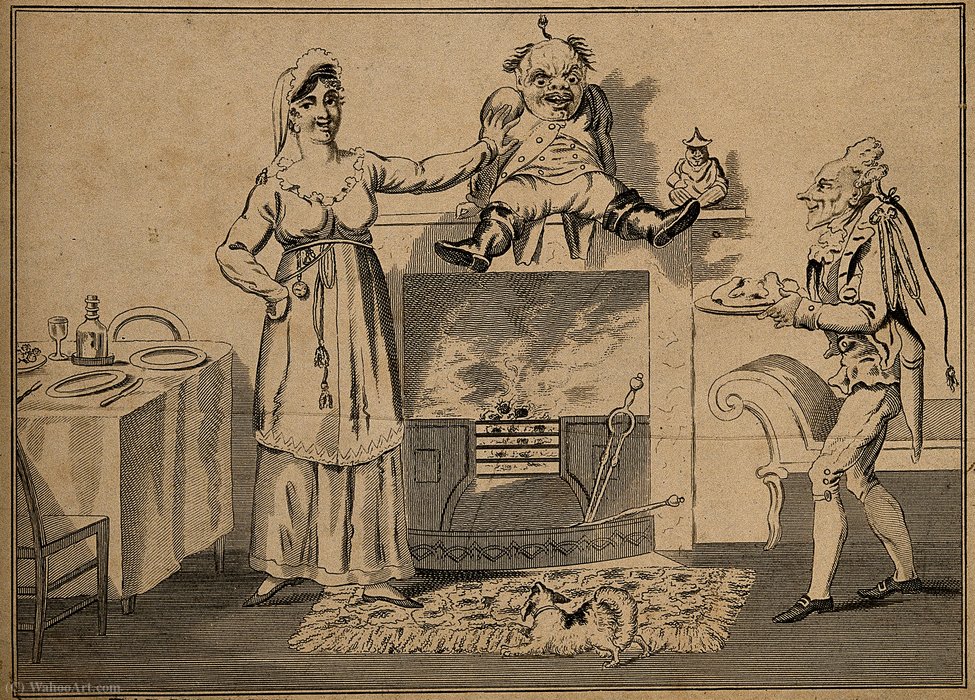 Baron Donder Dronk Dickdorf And Miss Quoltz — Isaac Robert Cruikshank