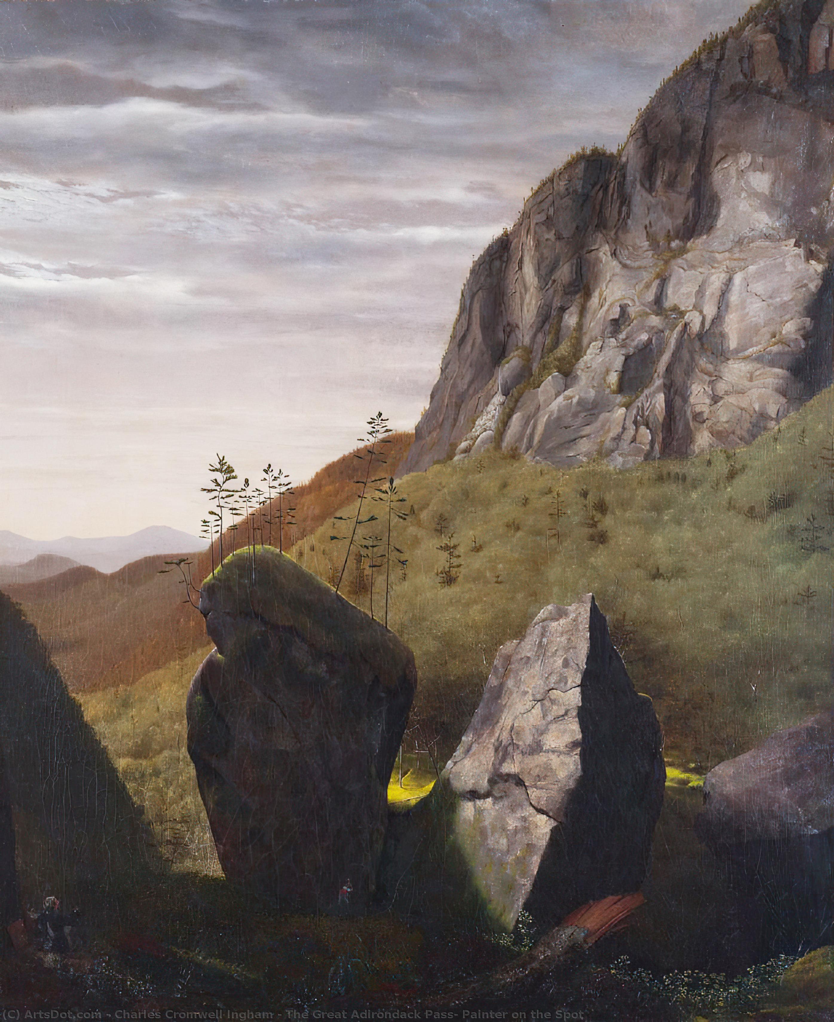 The Great Adirondack Pass, Painter On The Spot — Charles Cromwell Ingham