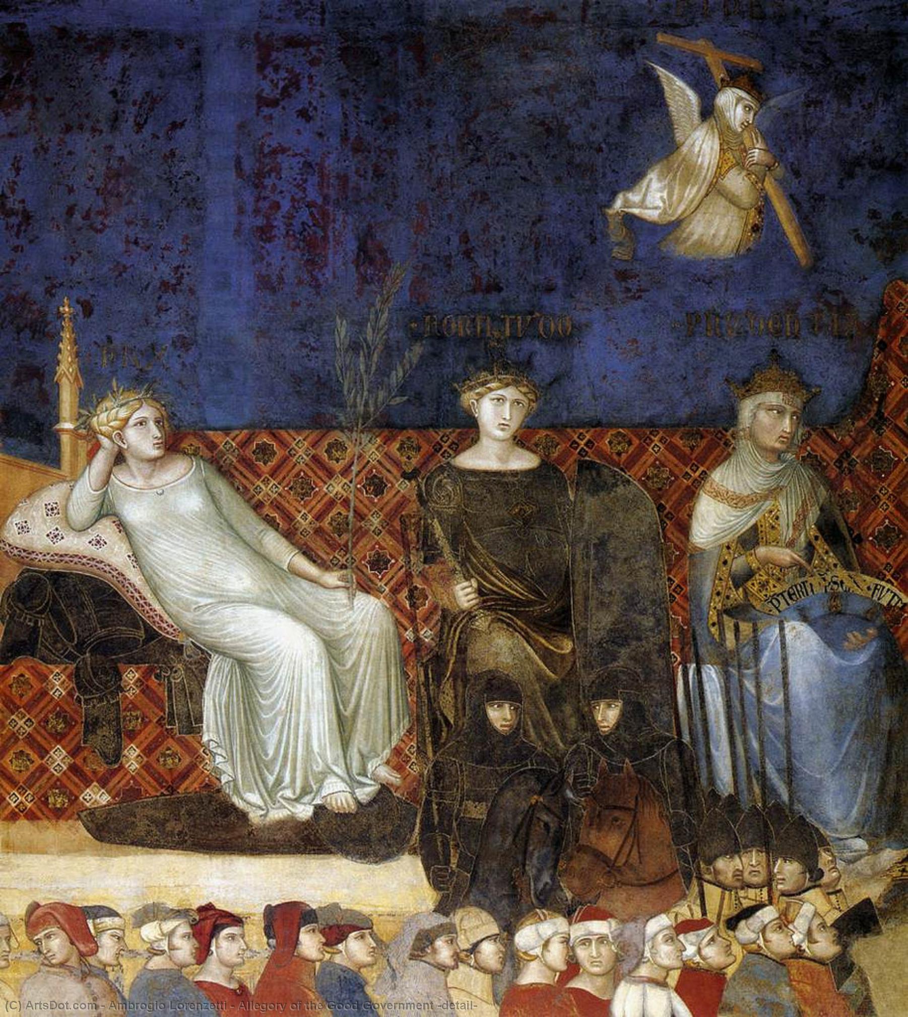 Allegory Of The Good Government (detail) — アンブロージョ・ロレンツェッティ