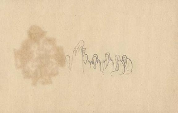 Sketch Of Figures For ''the Most Sacred'' — Nicholas Roerich
