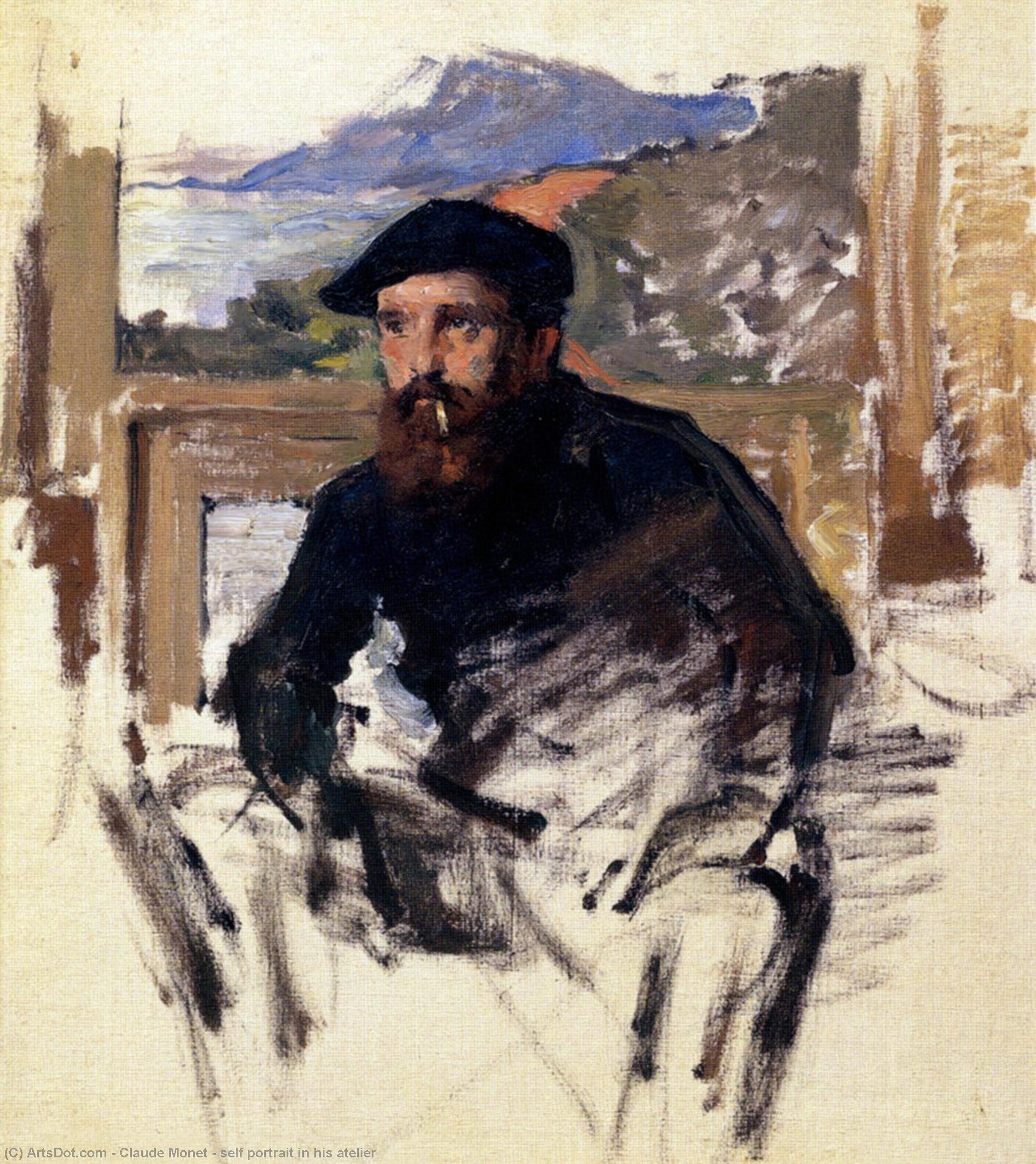 Self Portrait In His Atelier — Клод Моне