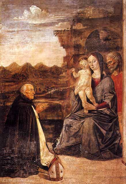Sagrada Familia Con El Obispo Domenico Da Imola, Catedral De Parma - (1496) — Alessandro Araldi
