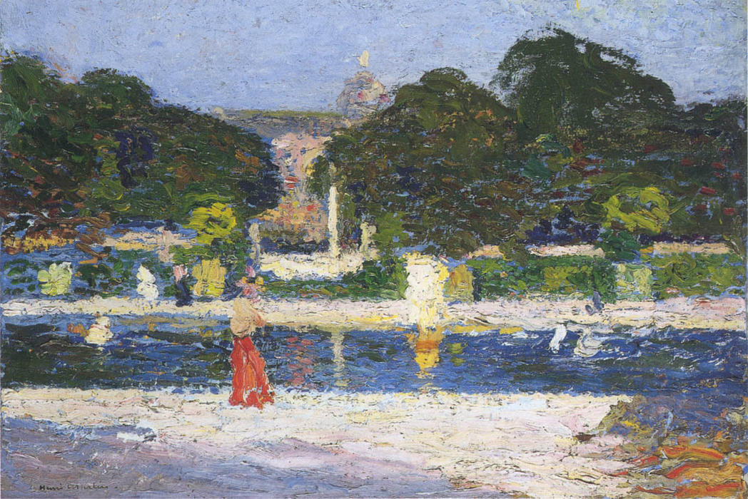 Fountain In The Garden At Luxembourg — Henri Jean Guillaume Martin