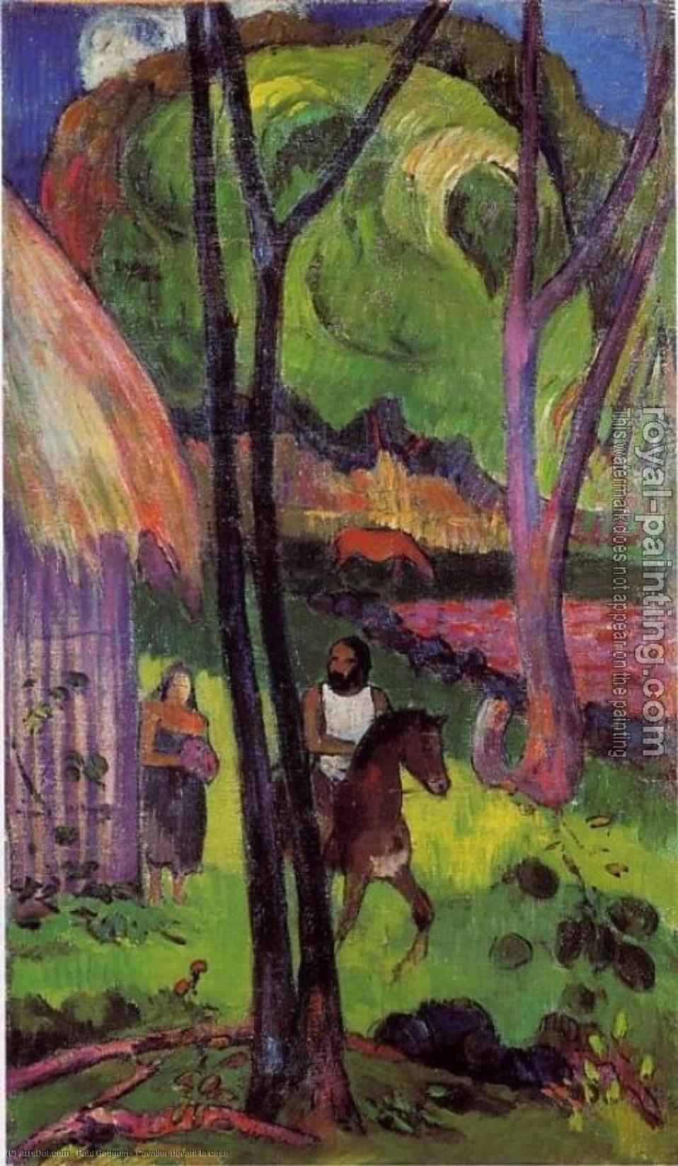 Reiter Vor Der Hütte — Eugène Henri Paul Gauguin