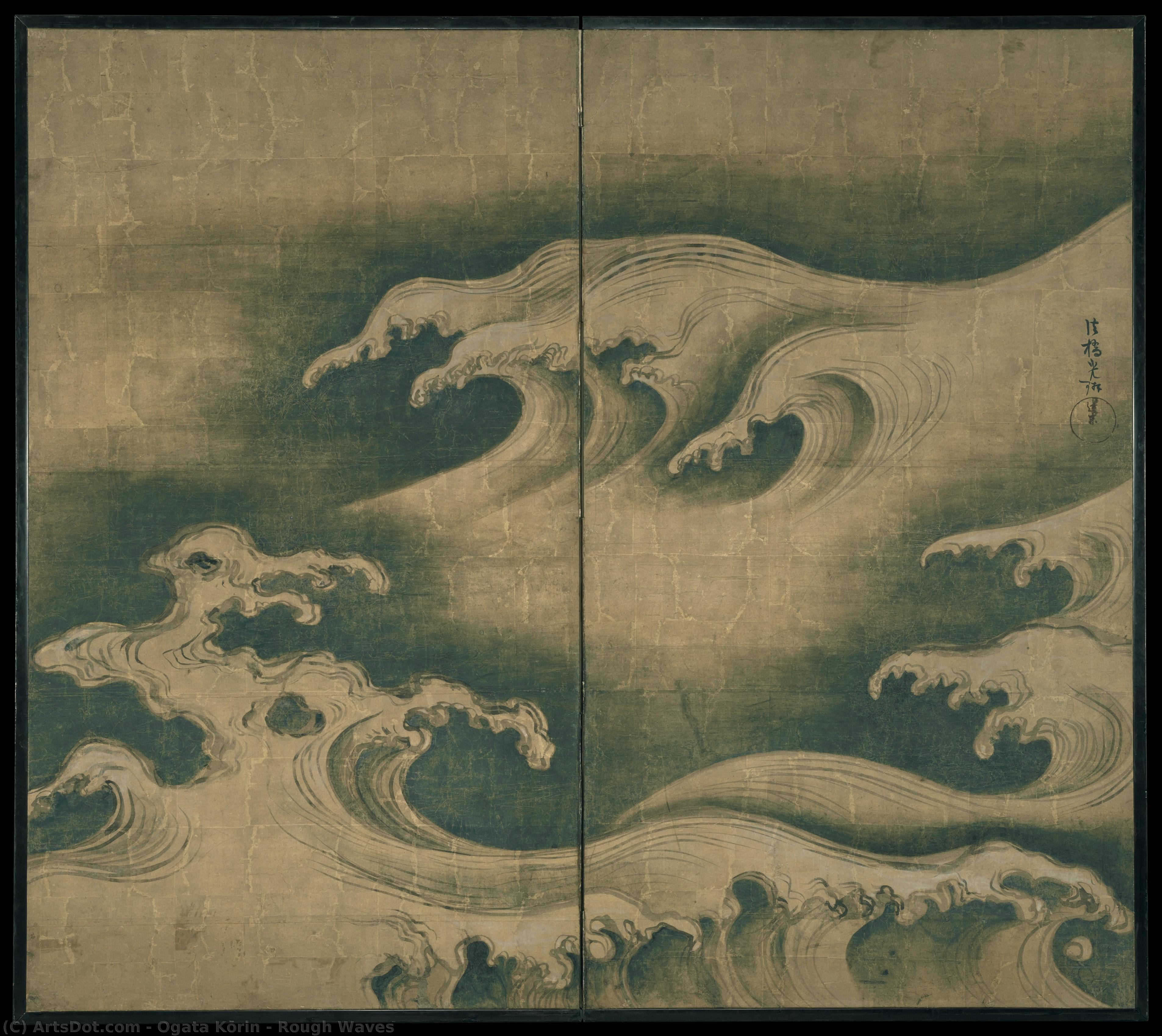 Rough Waves — Ogata Kōrin