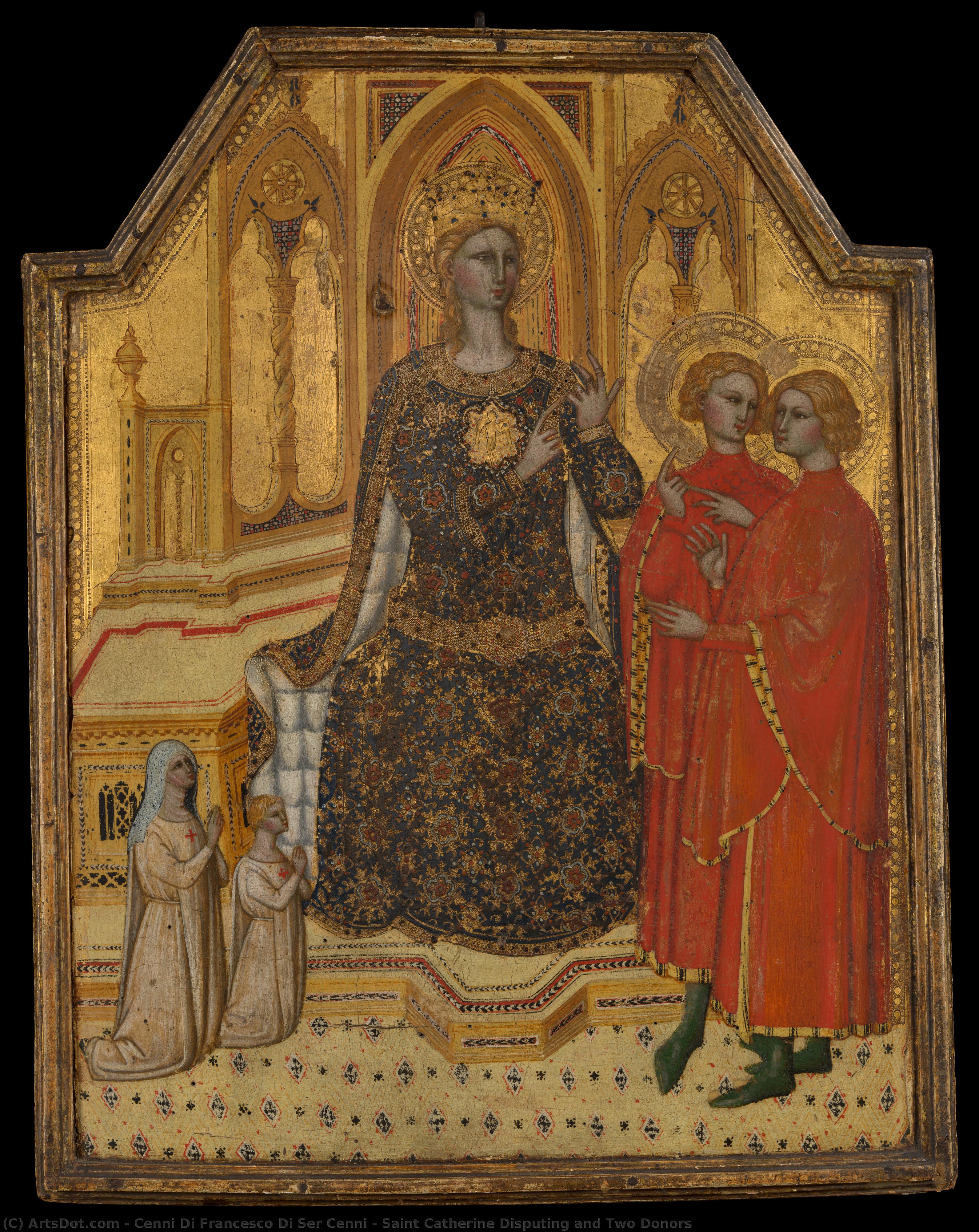 Saint Catherine Disputing And Two Donors — Cenni Di Francesco Di Ser Cenni