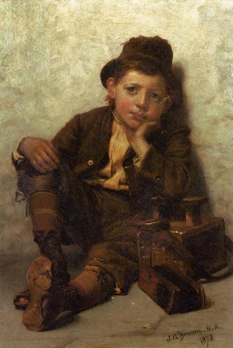 The Little Shoe-shine Boy — John George Brown