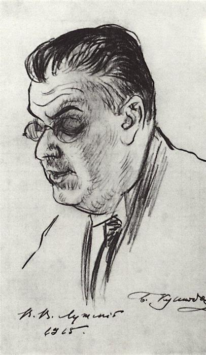 Portrait Of V. Luzhsky — Boris Mikhailovich Kustodiev