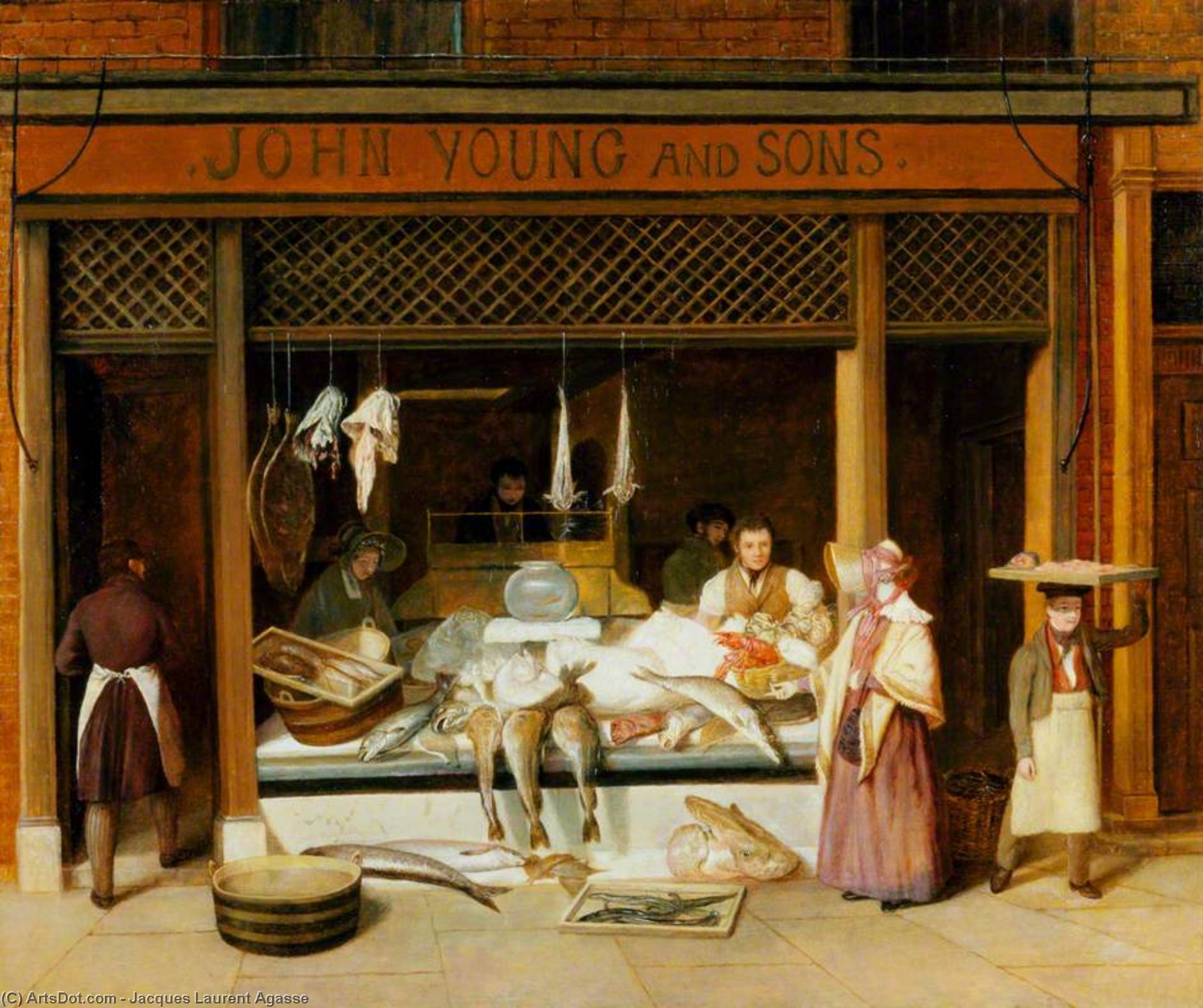 A Fishmonger's Shop — Jacques Laurent Agasse
