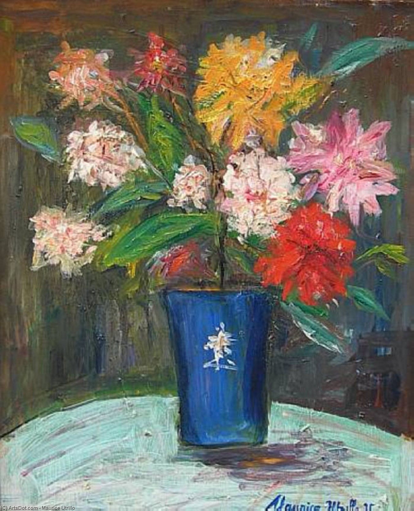 Vase With Flowers — Утрилло