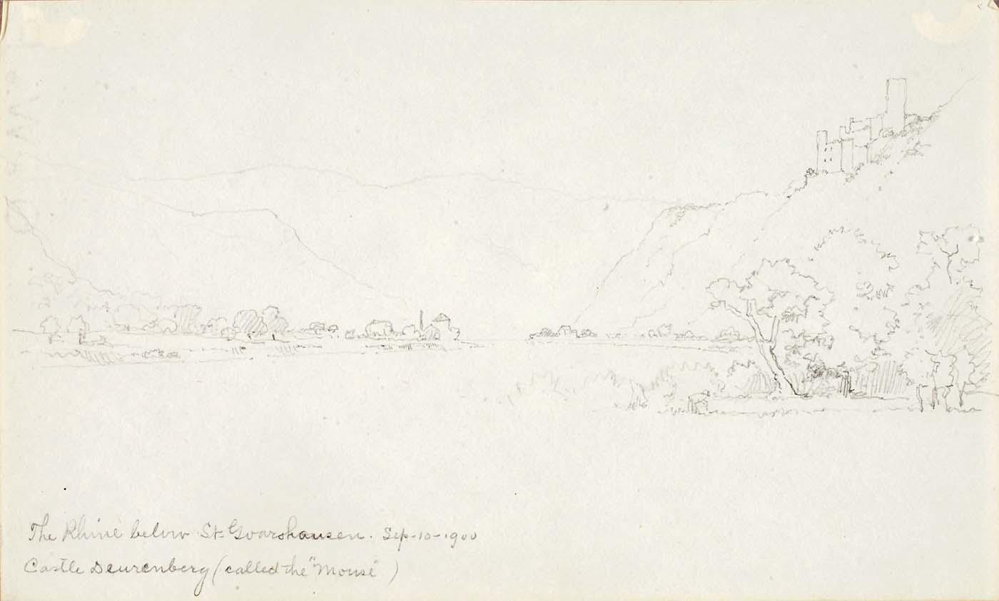 The Rhine Below St. Goarshausen — George Elbert Burr
